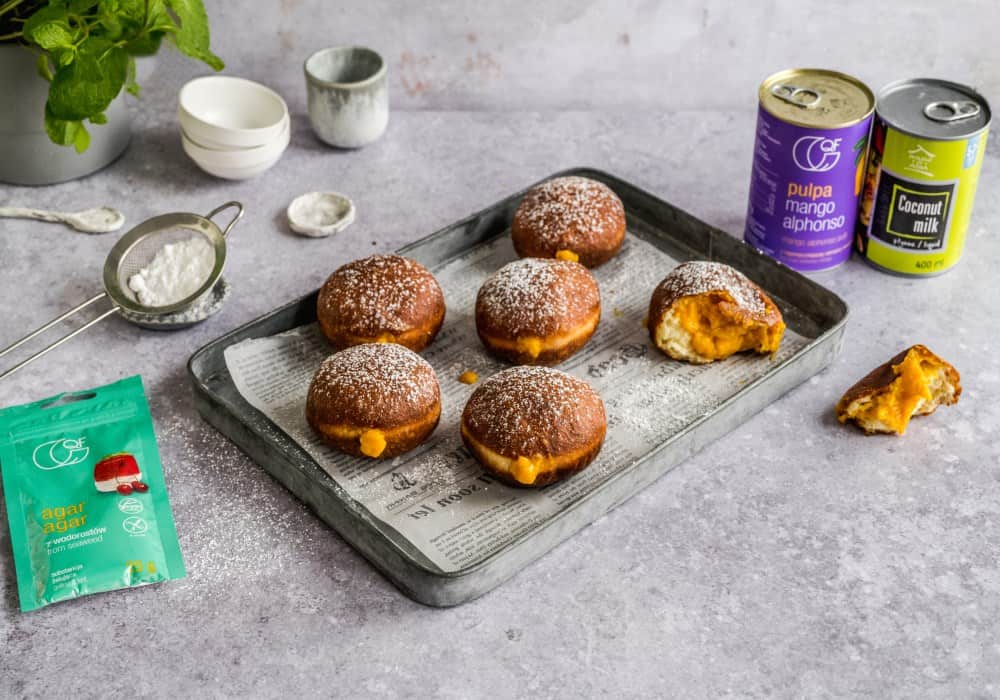 Azjatyckie pączki z nadzieniem mango