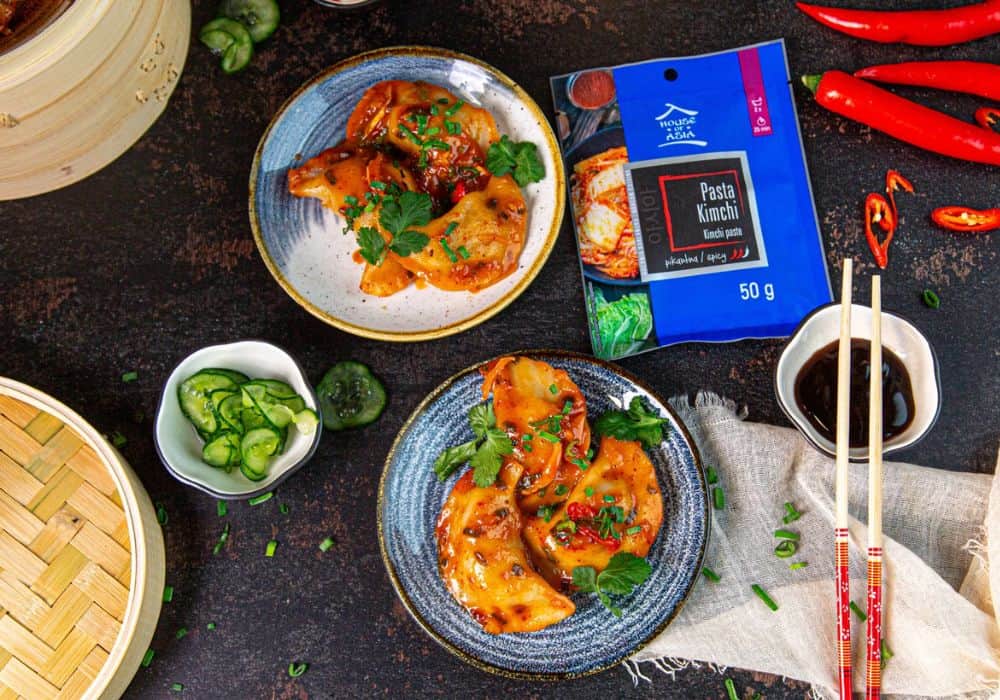 Pierogi z kimchi po koreańsku