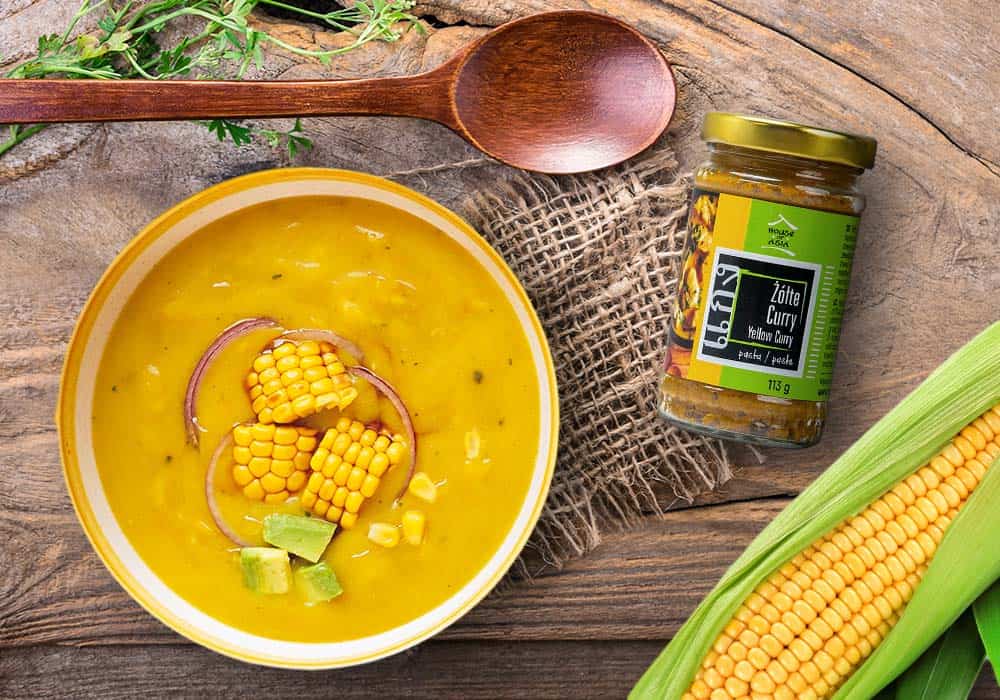 Krem z kukurydzy z żółtym curry