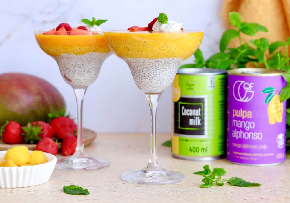 Rajski deser z chia i mango