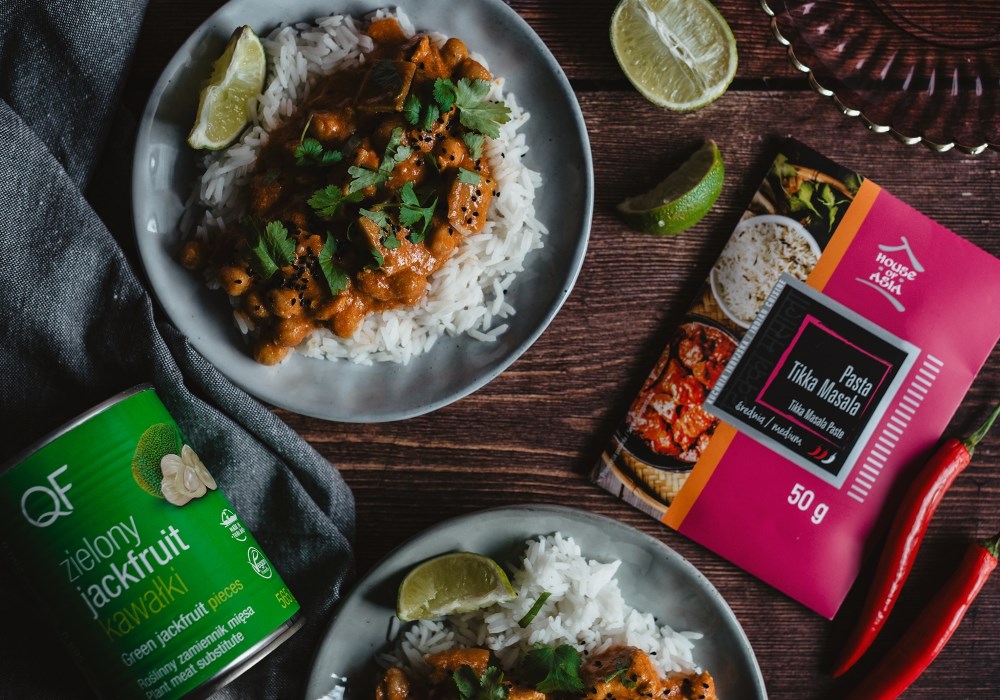Tikka Masala z jackfruitem i ciecierzycą