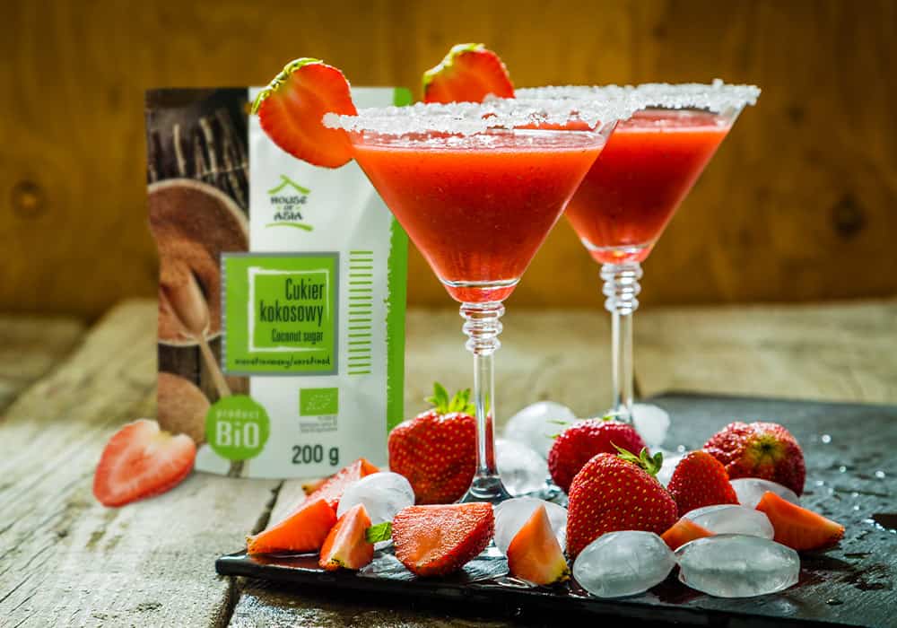 Truskawkowa margarita z sokiem z limonki