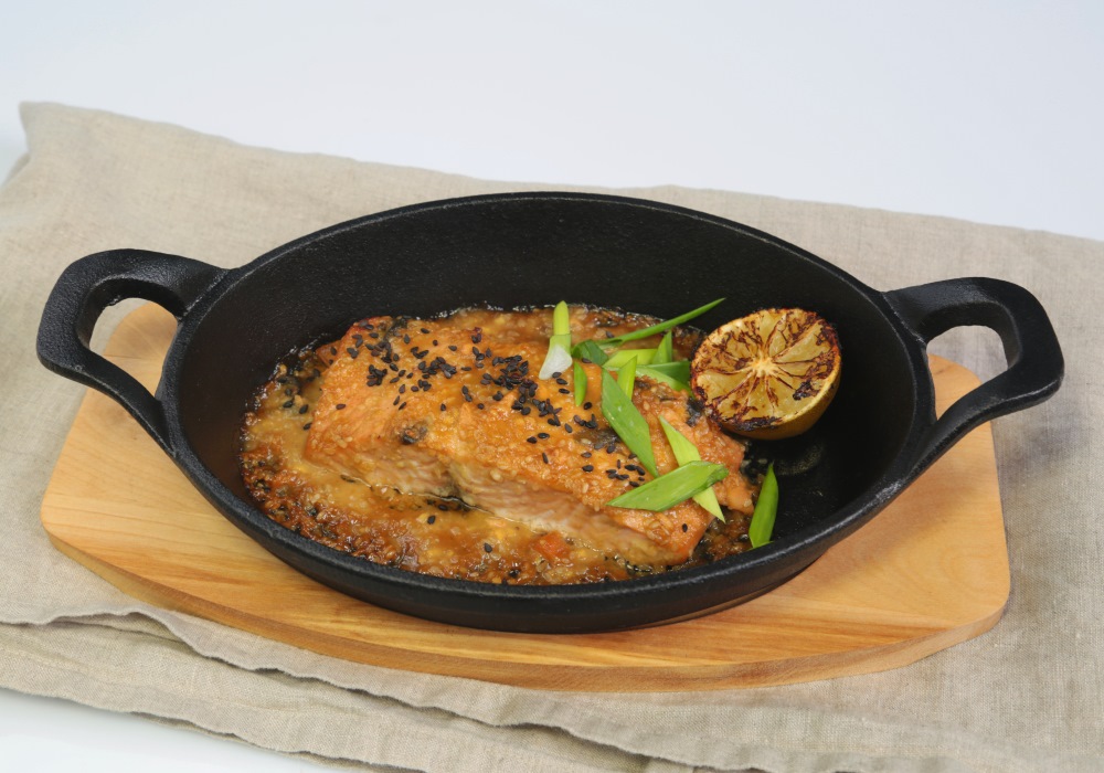 Łosoś w sosie miso wasabi