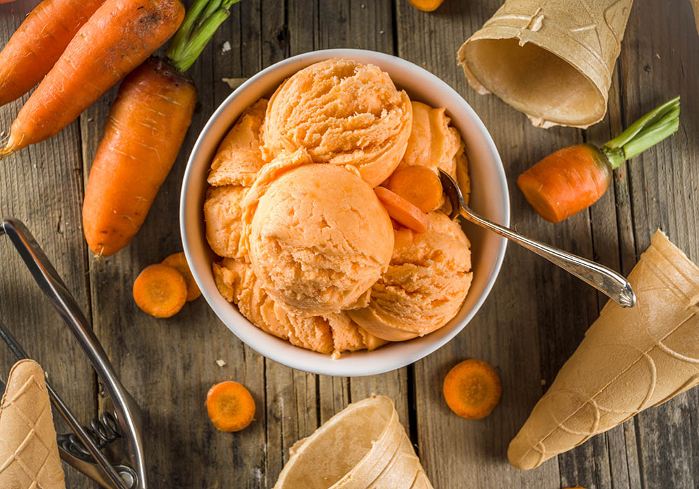 Sorbet marchewkowy z mleczkiem kokosowym