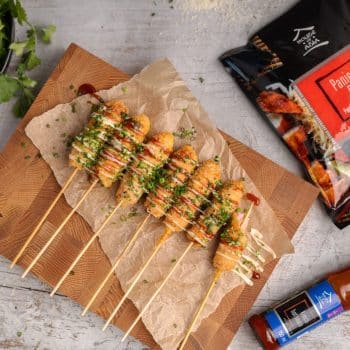 Azjatycki corn dog z kimchi
