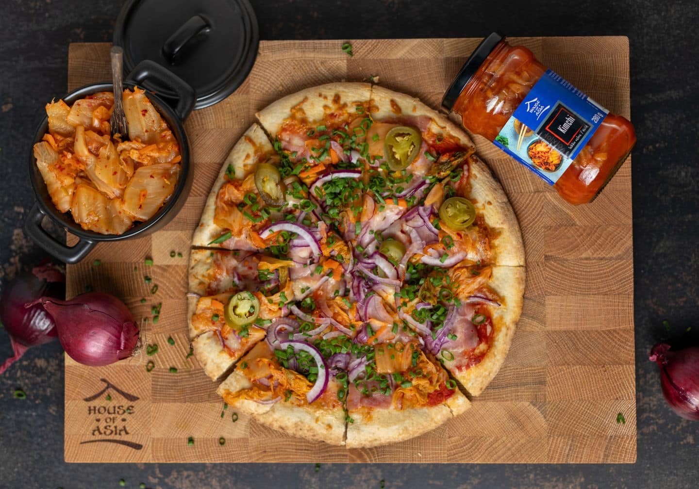 Koreańska pizza z kimchi House of Asia