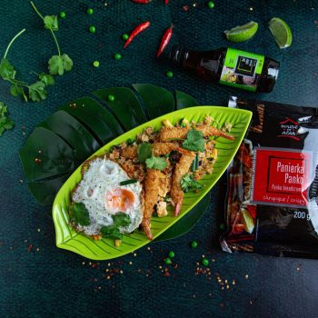 Ryż smażony z krewetkami w panko